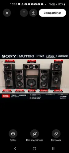 V/T caixas do Romer theater muteki da sony 1000