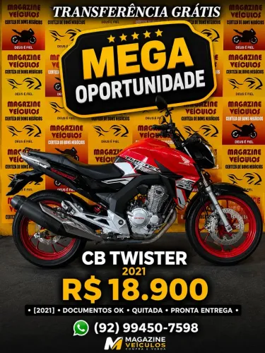 Linda cb Twister com apenas 39 mil km rodados 
