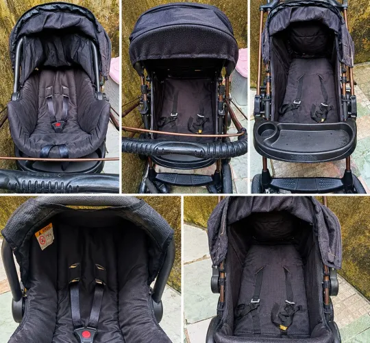 Kit carrinho + bebê conforto