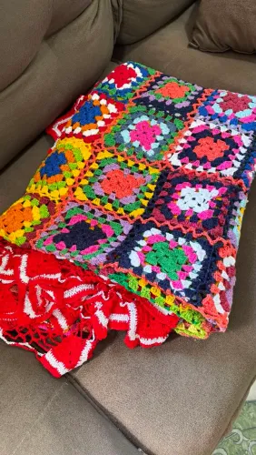 Manta de crochê para sofá / cama