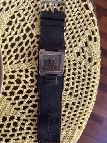 Relógio guess original pulseira couro 