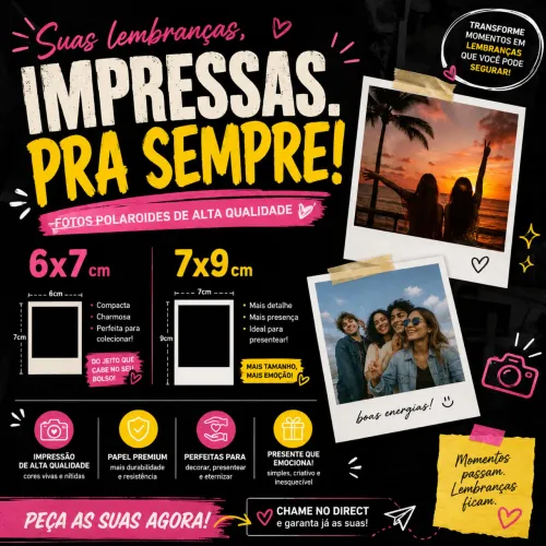 Fotos Polaroids Personalizada Alta Qualidade