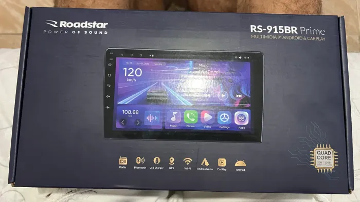 Central Multimídia Roadstar RS-915BR Prime Android CarPlay 9? Nova na Caixa