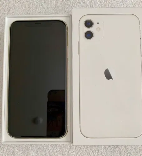 iPhone 11 64Gb Branco 70% de Bateria, Caixa Original, cabo, carregador - sem marcas de uso