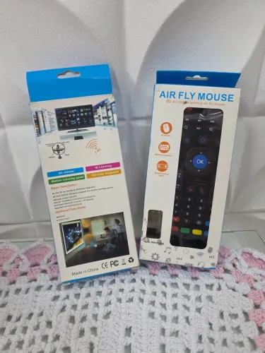 Controle Air Mouse 2.4G Teclado E Mouse Sem Fio Para Smart TV Box