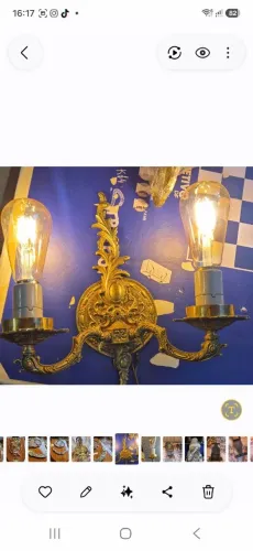 Luminária parede dupla bronze