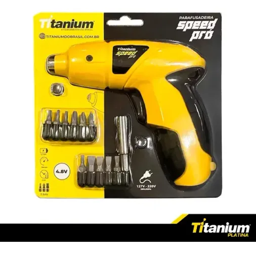 Promoção: Parafusadeira Elétrica Sem Fio 4.8v Com 11 bits - TITANUM