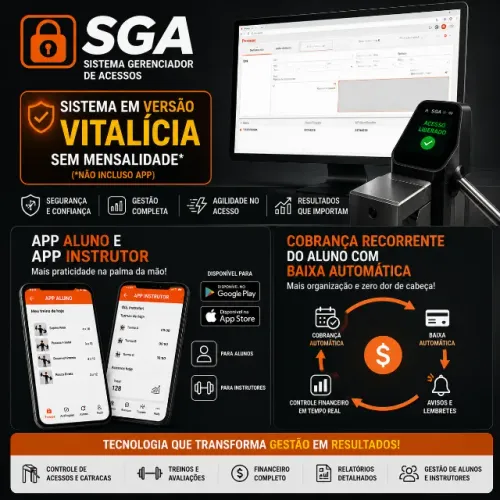 Sistema gerenciador de academia + APP