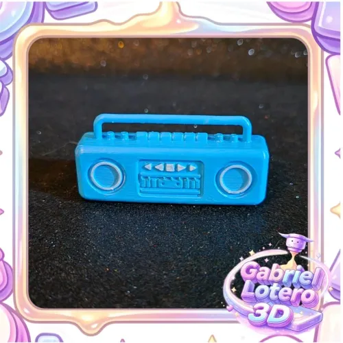 Rádio Azul para boneca Barbie - impressão 3D