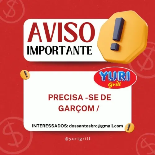 Precisa-se de Garçom