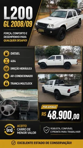 Mitsubishi L200 GL 2.5 4X4 CD Diesel 2009