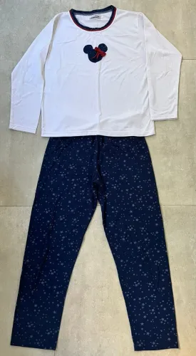 Pijama longo feminino tamanho 14 (veste 10-12 anos)