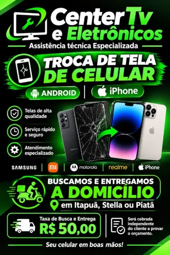 Troca de tela de Celular Android e iPhone busca e entrega a domicílio