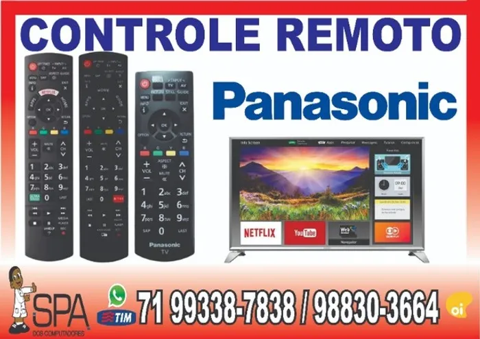 Controle Panasonic Tecla Netflix e Amazon 