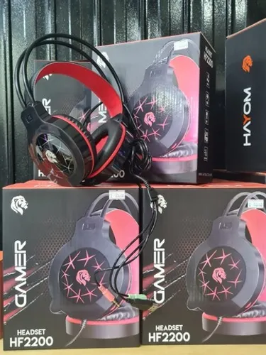 Headset Gamer Led USB + P2- HF2200 Hayom Loja Fisica Curitiba