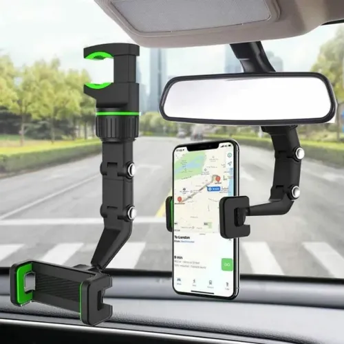 Suporte para celular veicular articulado prendedor Multifuncional