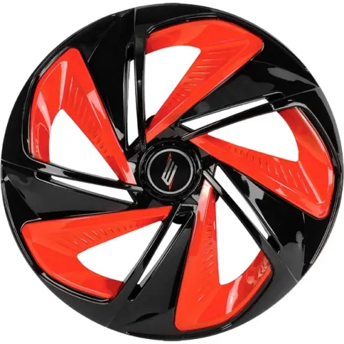 Jogo 4 Peças - Calota Aro 14 Nitro Black Red - Elitte