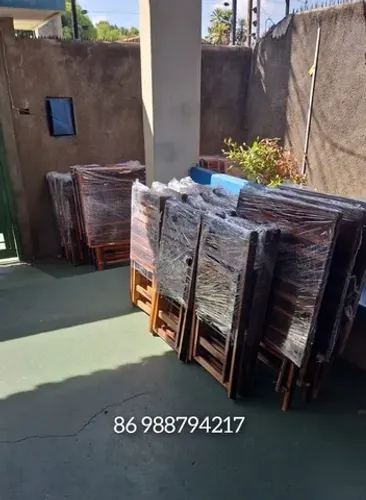MESAS E CADEIRAS RÚSTICAS DOBRÁVEIS