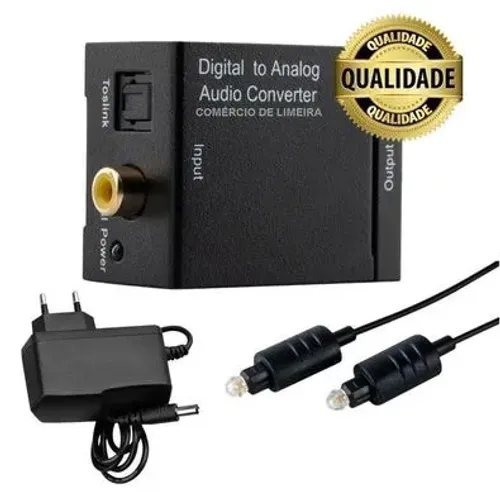 Conversor Audio Optico Digital Para Rca Analógico Completo