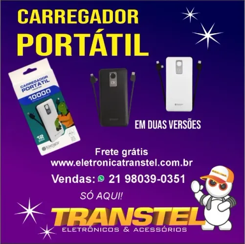 Carregador Portátil 10 Unidades BAP10,000mAh Branco BAP-959
