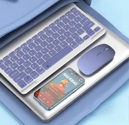 Kit Teclado E Mouse Bluetooth 5.2 Compatível Pc iPhone Android