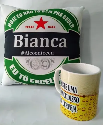 Kit Caneca + Almofada c/ Seu Nome