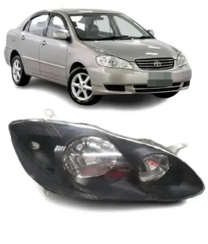 Farol Toyota Corolla Mascara Negra 2005 a 2008 Direito