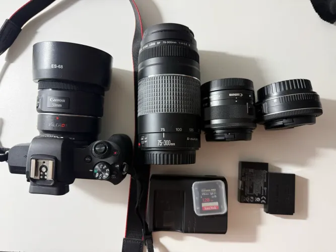 KIT COMPLETO CANON EOS M50 PARA FOTÓGRAFO VERSÁTIL! DO VLOG AO TELEOBJETIVA!