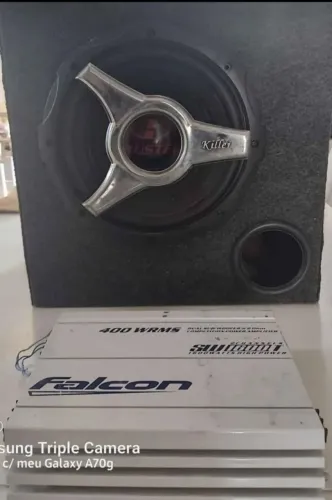 Caixa Subwoofer + Potência Falcon