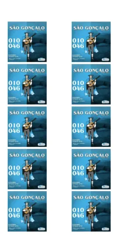 Atacado e Varejo Encordoamento São Gonçalo .010 Níquel para Guitarra - 10 UND