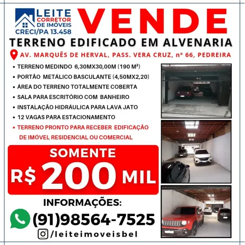 Venda de terreno edificado