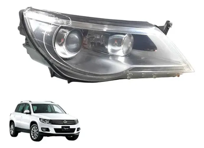 Farol Lado Direito C/detalhe Volkswagen Tiguan Tsi 2012 Direito/passageiro