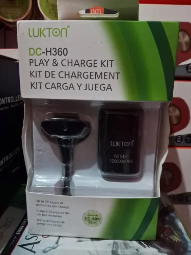 Kit Carregador e Bateria para Xbox 360 - LUKTON DC-H360