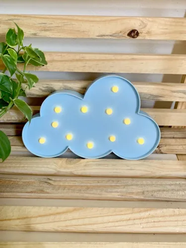 Luminária nuvem azul