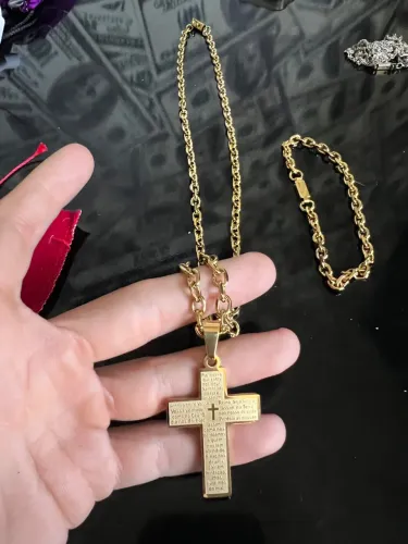 Corrente + bracelete banhado a ouro 18K pra vender hoje