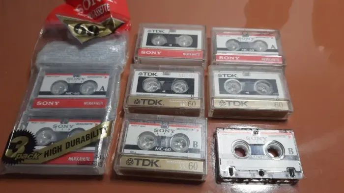 Fitas de Microcassete Sony e TDK