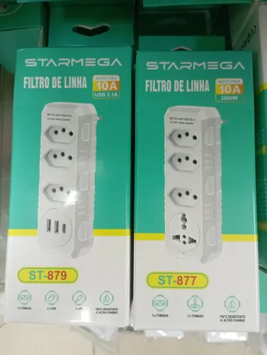Filtro de Linha T Tomada USB tipo c 10A