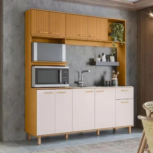 Kit Cozinha Núria 9 Porta 1 Gaveta (FAZEMOS ENTREGAS EM ATE 24 HORAS)