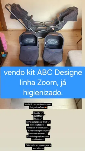 Carrinho de bebês gêmeos (RETIRAR NO LOCAL) - ABC Design Zoom