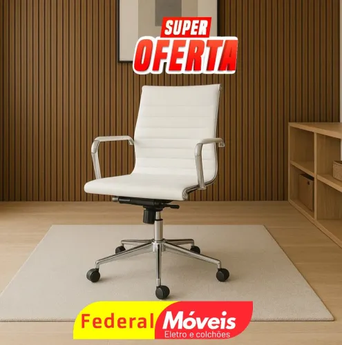Cadeira Giratória Diretor para Escritório Cromada - Qualidade e sofisticação!