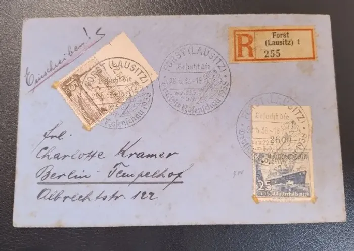 Filatelia Envelope Alemanha 1938 - exemplar único - colecionador