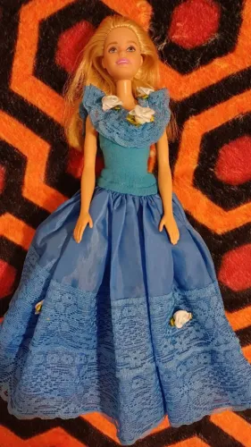 Barbie vestido azul - mattel 2013