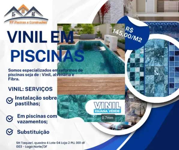 Vinil para Piscinas SEM retirar a borda: vazamentos, troca ou em construção 