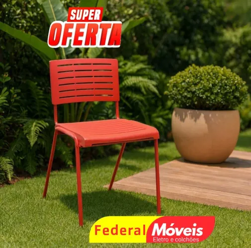 Cadeira Plástica Niala - Compacta, fácil de limpar e funcional