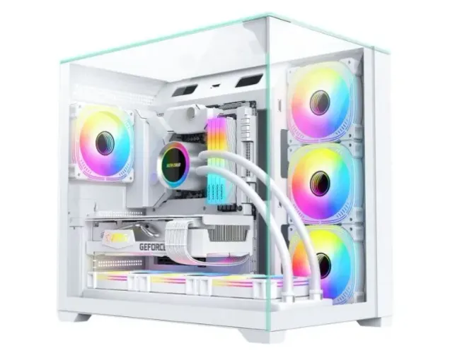 Gabinete Gamer MEGA SHARK WHITE ATX - CG-W1FD