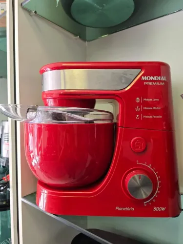 Batedeira Planetaria Mondial Vermelho 500w