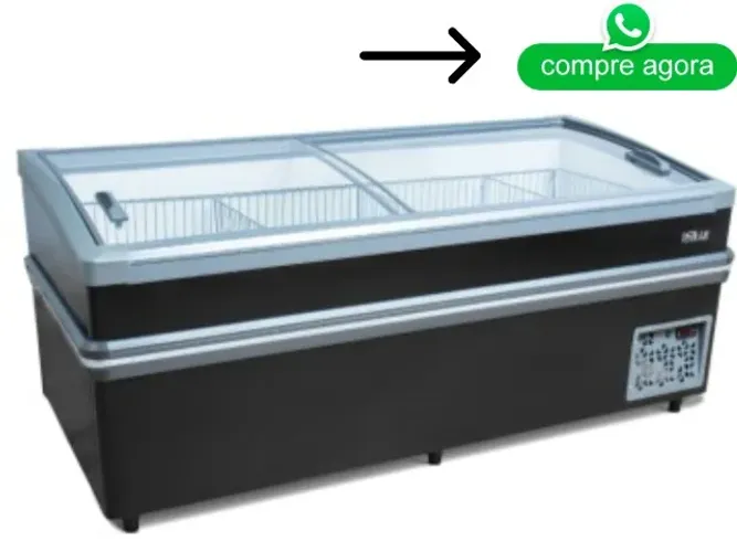Ilha de Congelados Polar Plus Preta 220v
