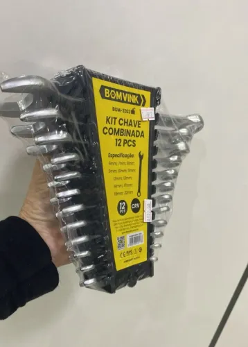 Jogo De Chave Combinada Kit 12pc Ferramenta 6 a 22mm Bom-3203 - Loja Coimbra Computadores 