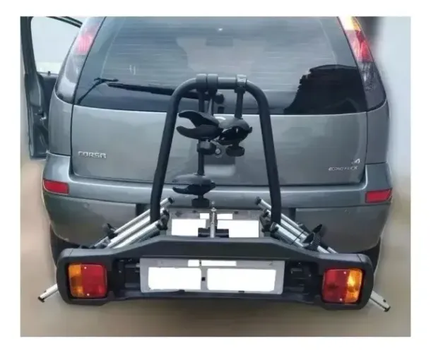 Transbike Engate Reboque Rack Suporte P 3 Bike In Car Cor Preto