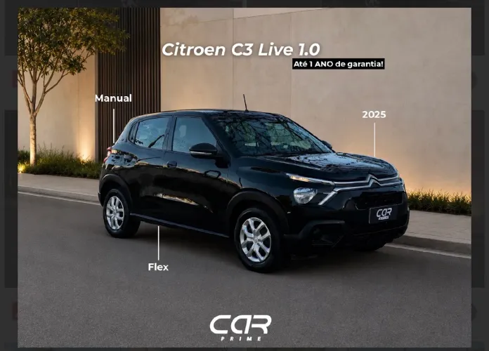 Citroen C3 Live Pack 1.0 Flex 6V 5P Mec. 2025